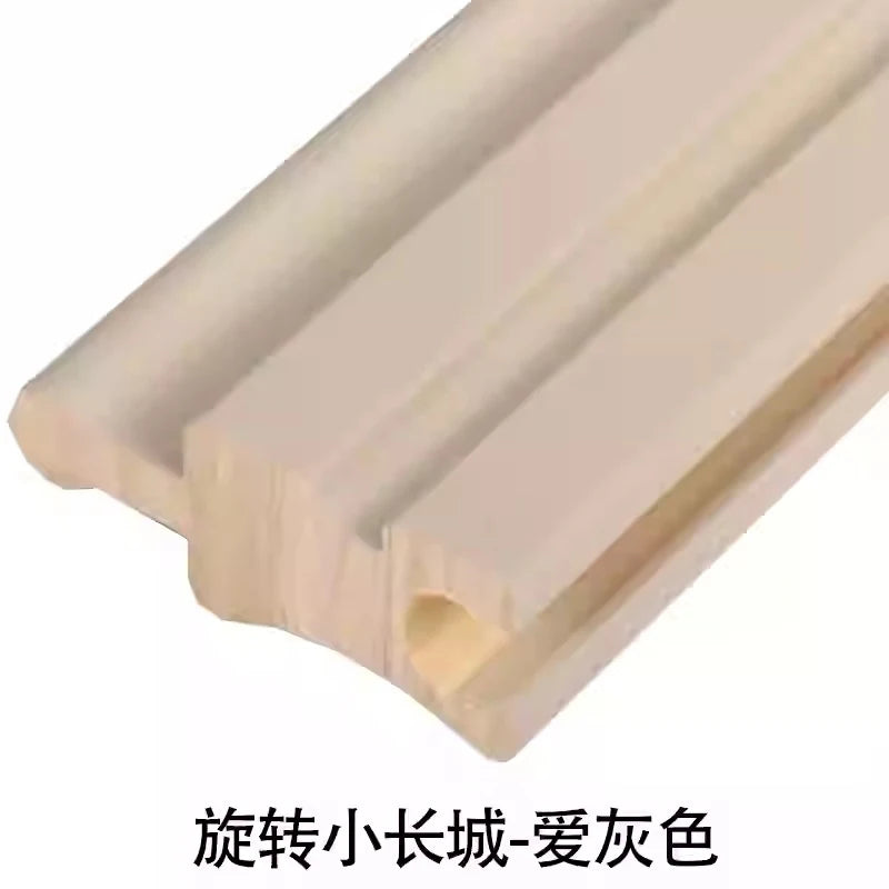 6 pieces 2.3M Rotating Solid Wood Grille Panel - Small Great wall Wrapped Cylinder Curved Internet Red Background Wall