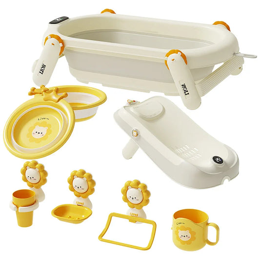 Children's Foldable Bathtub Set, Multi-functional and Cute Baby Bathing Set Baby Products