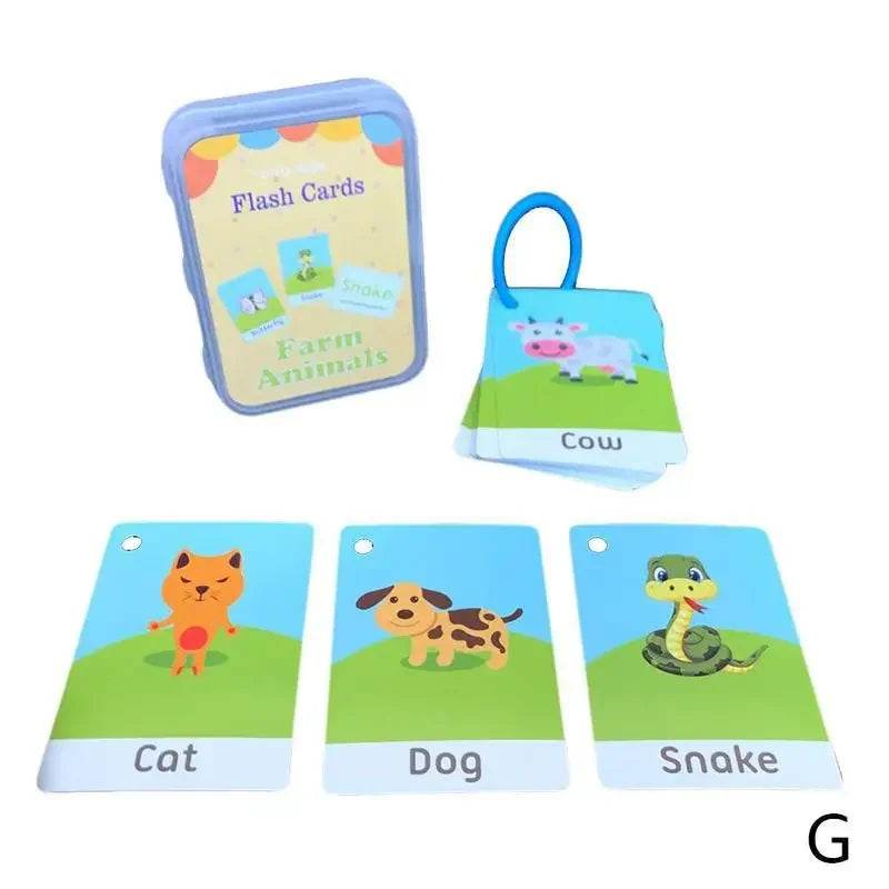 Kids English Words Learning Flashcards Reading Enlightenment Cards Home School Educational Toys Montessori Teacher Teaching Aids - AIAZ