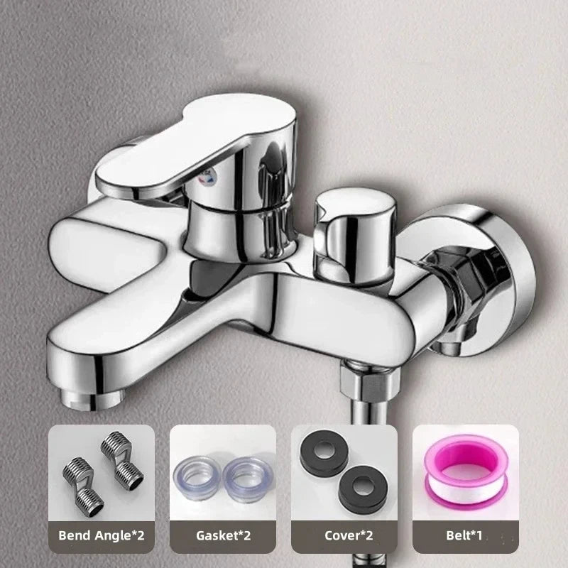 Bathroom Shower Faucet Mixing Valve Shower Shower Set Bathtub Mixing Switch Triple Hot and Cold Faucet Shower Faucet