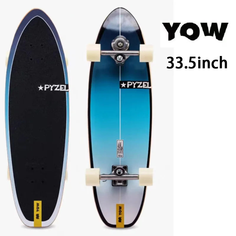 YOW land surf skateboard longboards whole kits good quality spring system branded with trucks wheels bearings and tool