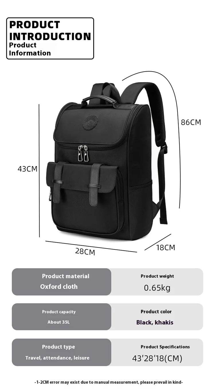 Backpack for boys, fashion trends for junior high school students, school bags for female college students, high school casual l - AIAZ