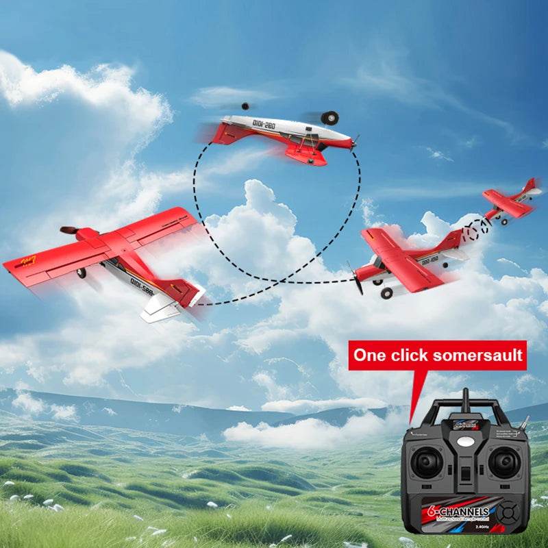 Qidi560 Moore M7 Off-road RC Plane 4CH Brushless Remote Control Airplane Fixed Wing Aircraft Model EPP Foam Toys for Children - AIAZ