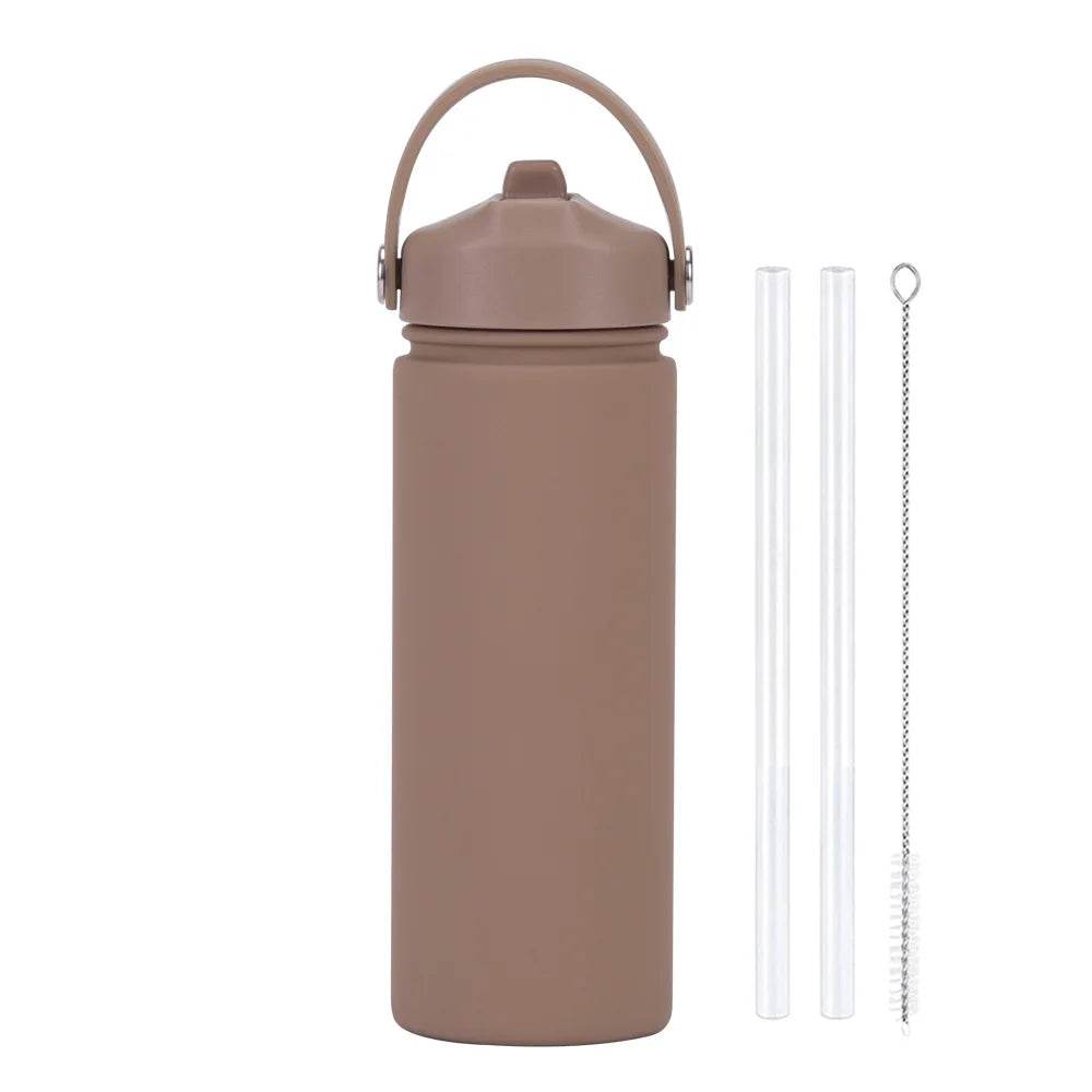Insulated Water Bottle 500ml Custom Text/Logo - 304 Steel, 24H Cold, Office & Gym Essentials - AIAZ