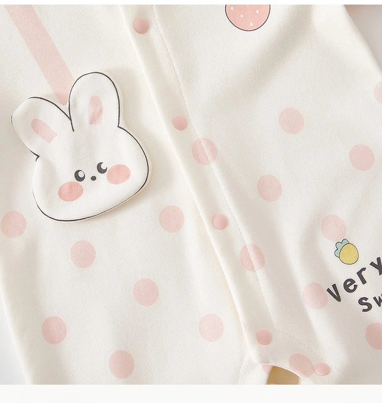 Baby Jumpsuit Spring and Autumn Pure Cotton Baby Clothes for Girls, Newborn Clothes, Crawling Clothes Boneless Cute Pajamas