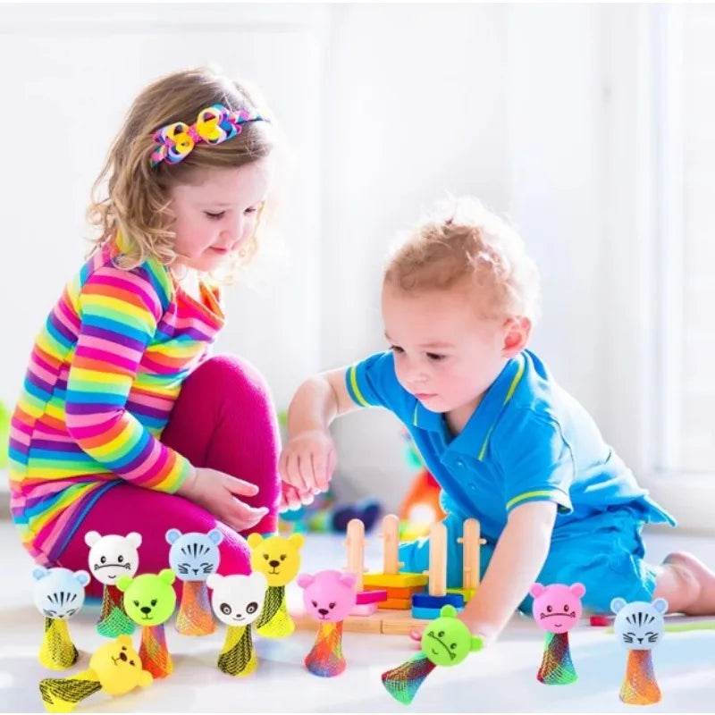 Creative Animal Jumping Doll Toys Cartoon Multicolor Bouncing Elf Christmas Gift Kids Birthday Party Favors Toys School Prizes - AIAZ