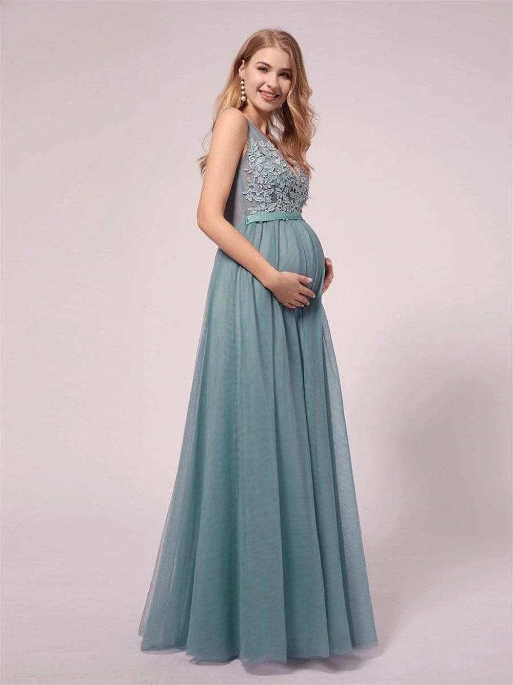 Maternity Evening Dresses 2025 Woman Customized Party Dress Women Elegant Luxury Dress for Weddings Ball Gown New in Dresses - AIAZ
