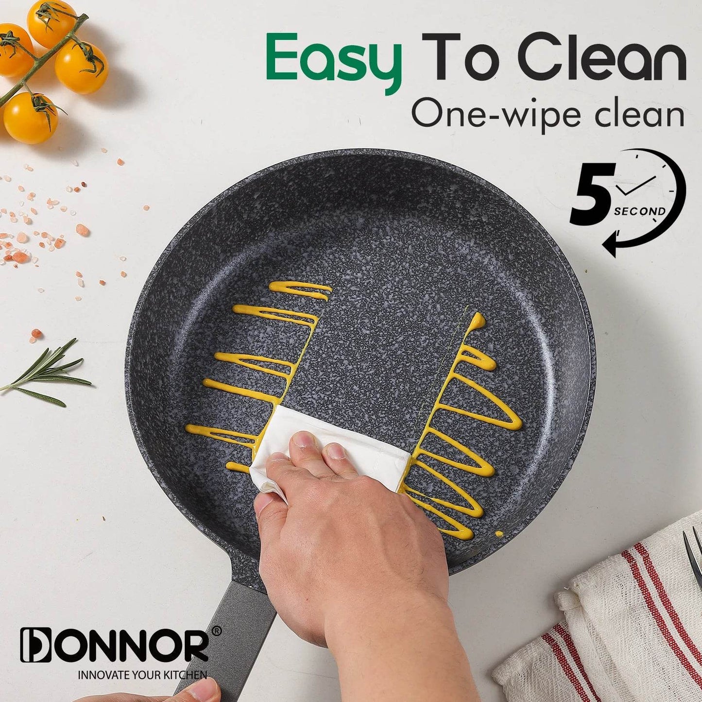DONNOR Kitchen Cooking Set 12 Pcs Pots and Pans Set Non-toxic Healthy Pots and Pans Set Non Stick Saucepans Steamer Set - AIAZ