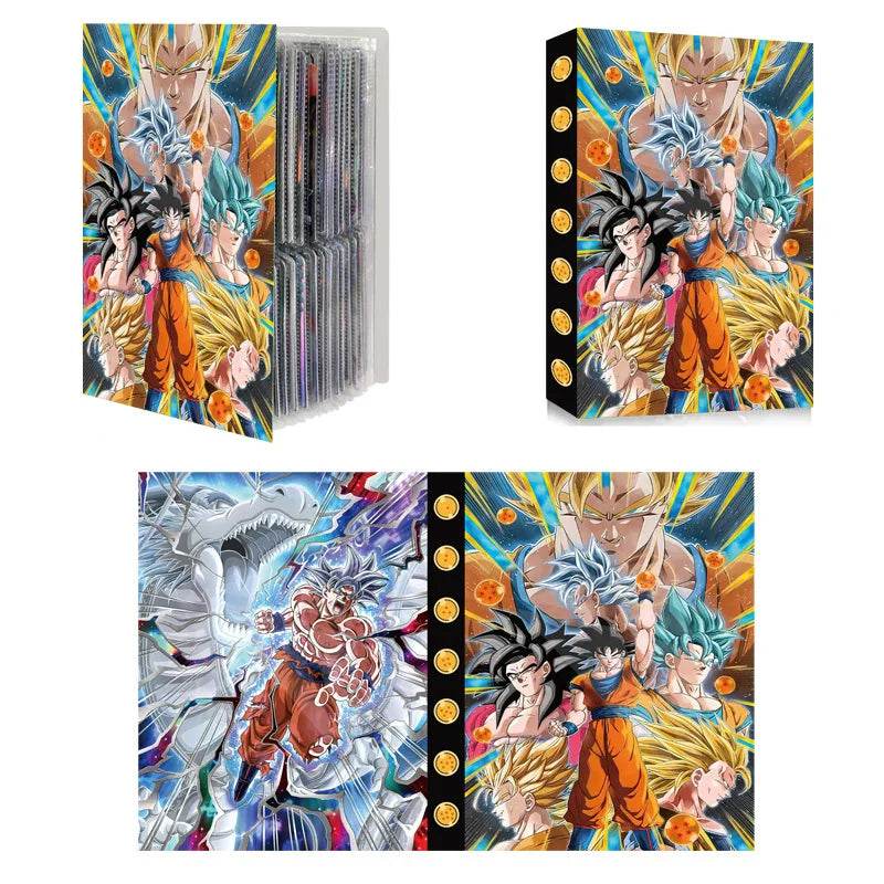 240pcs Card Album Book Naruto Dragon Ball Goku Vegeta ONE PIECE Luffy Zoro Map Letter Holder Binder Card Notebook Collection Toy - AIAZ