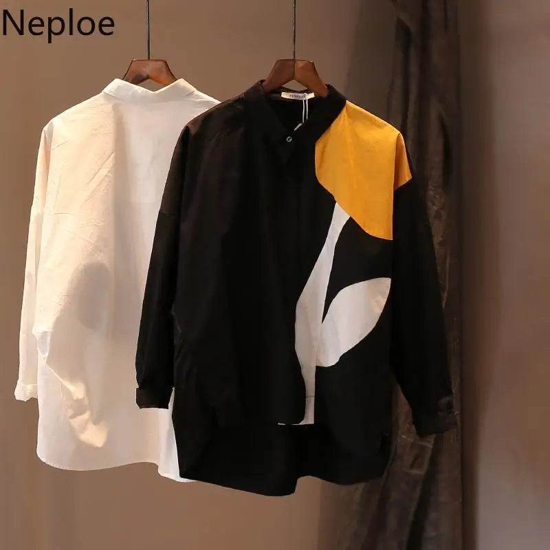 Women's Shirt Fashion Woman Blouses Print Flower Korean Vintage Blusas Female Elegant White Shirts Long Sleeve Tops Clothing - AIAZ