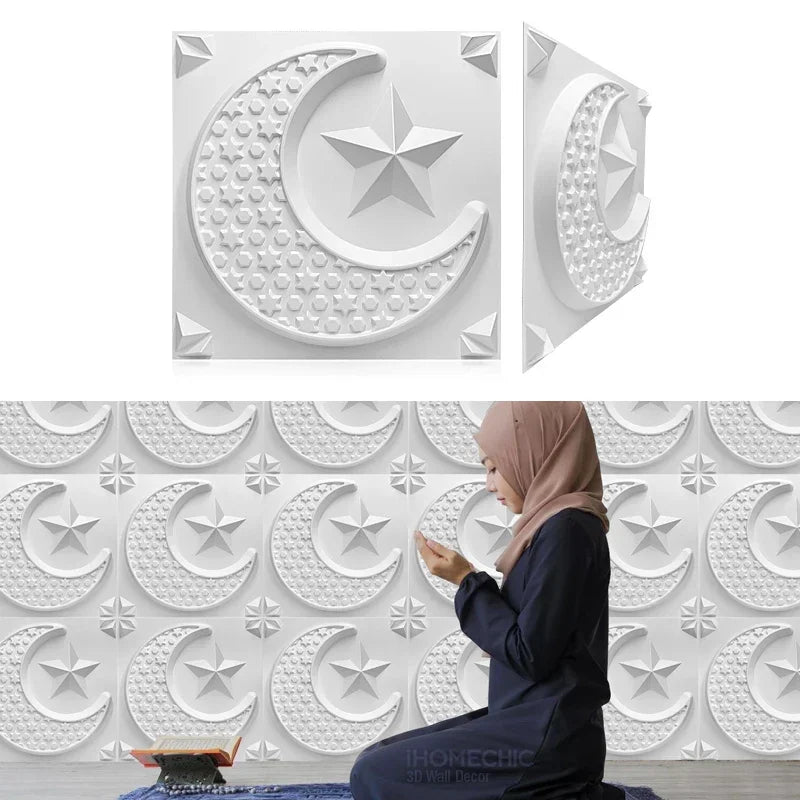 30cm house wall renovation geometric 3D wall panel non-self-adhesive 3D wall sticker art tile 3d wallpaper room bathroom ceiling
