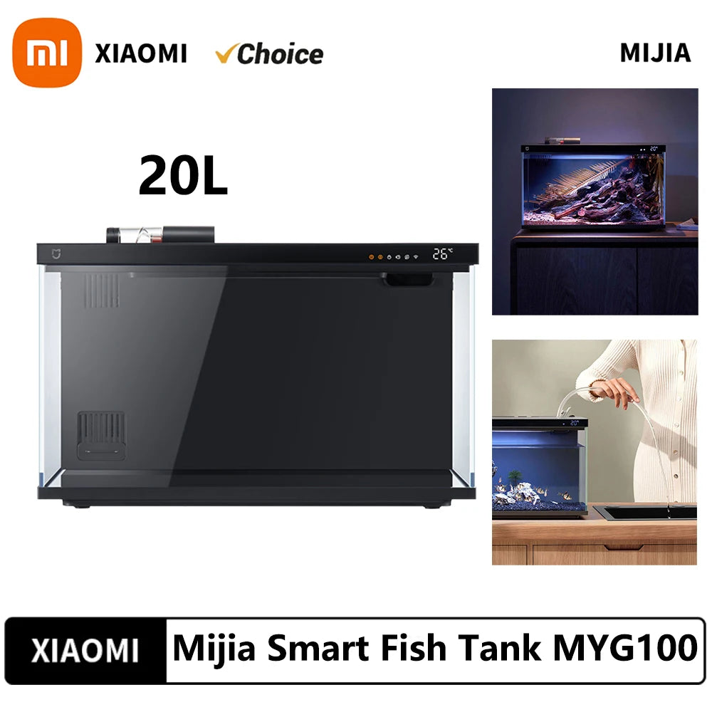 Xiaomi Mijia Smart Fish Tank MYG100 Work With Mijia APP Mobile Controlled Remote Feeding Smart Lighting System Light Aquarium20L