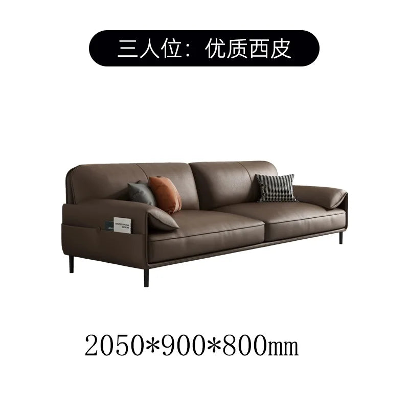 Comfortable Adult Sofa Simple Modern Leather Italian Light Luxury Sofas Business Reception Designer Sillon Cama Home Furniture