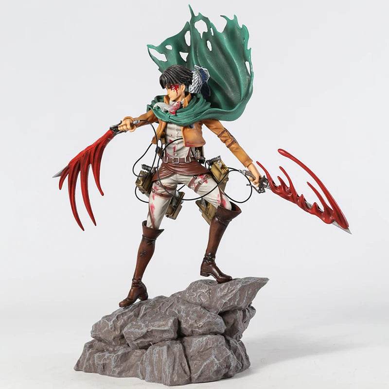 Levi Figure Mikasa Ackerman Eren Jaeger Figurine Anime Model Doll Toy 36cm - AIAZ