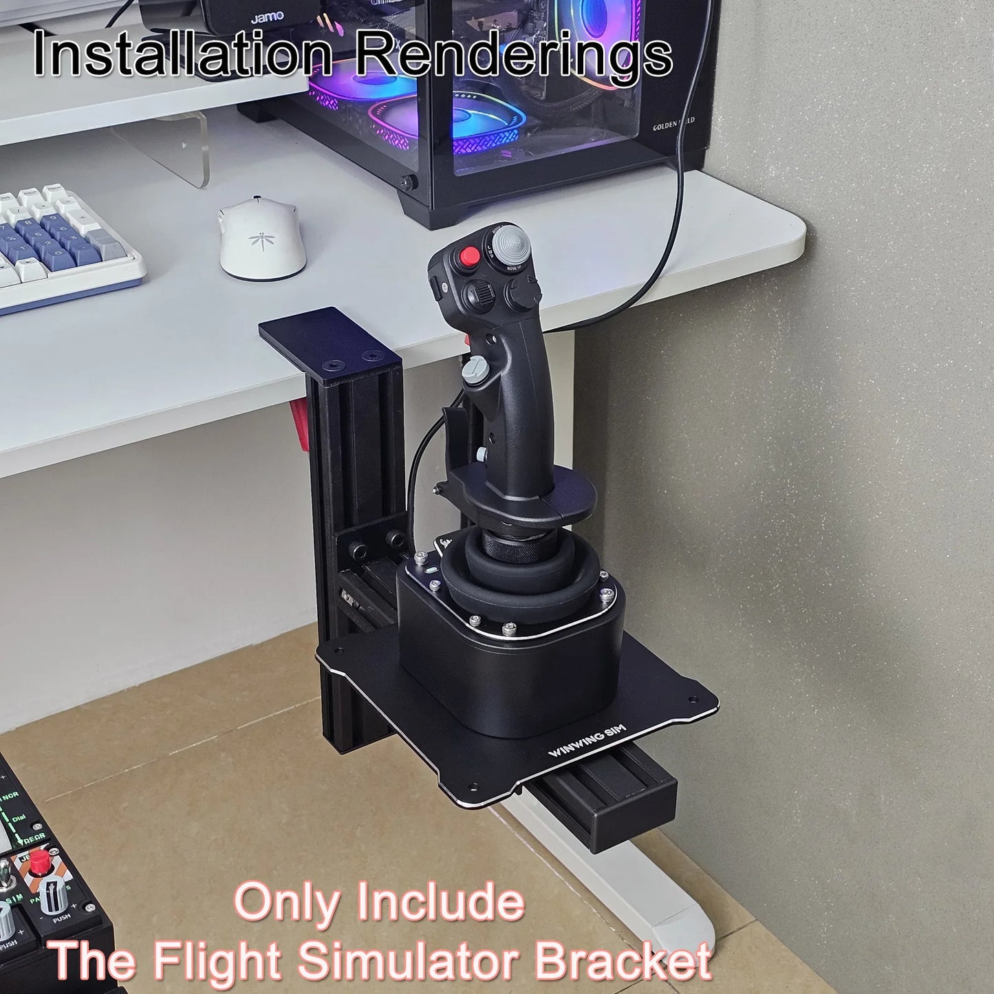 Flight Simulator Joystick THROTTLE STICK Desktop Mounting Bracket For Logitech X56 X55 X52 Thrustmaster T16000M TCA VKB WINWING