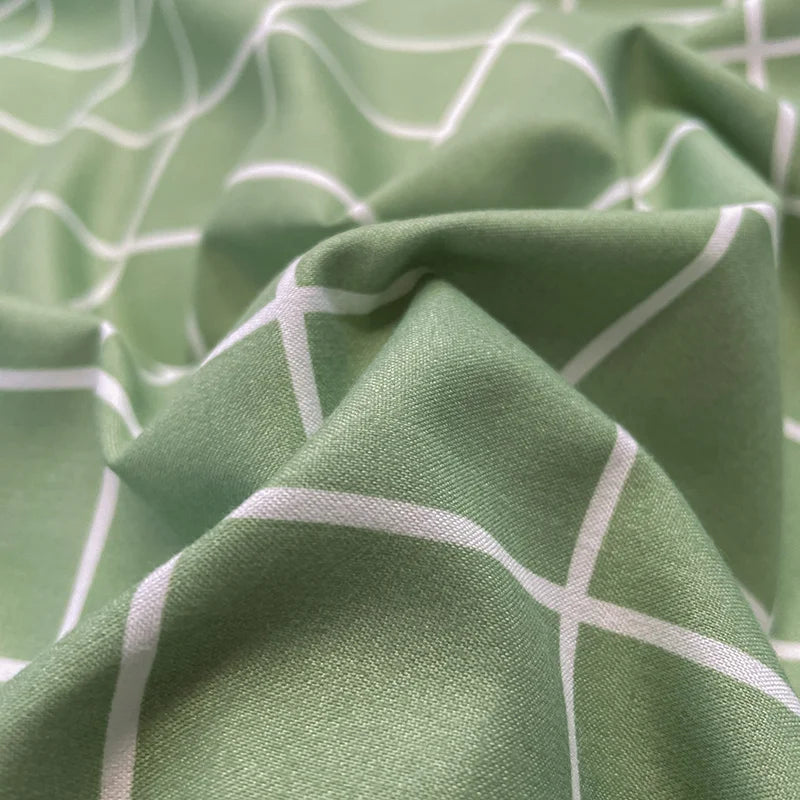 Nordic Plaid Pattern Wash Cotton Bedding Set Duvet Cover Pillowcase Bed Sheet Set Comforter Cover Bed Linens Set Queen King Size