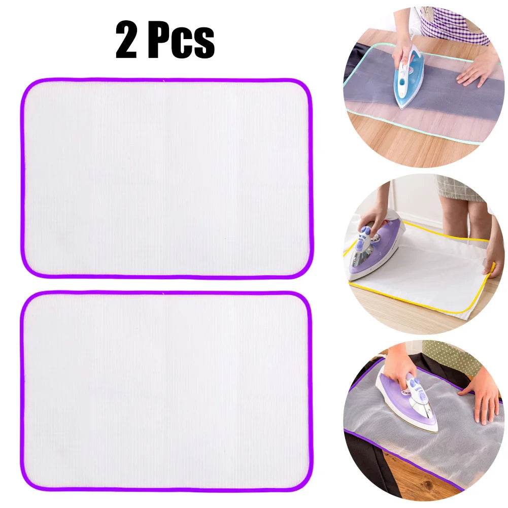 2Pcs Ironing Board Covers Ironing Cloth Protect Garment Iron Clothes Heat Resistant Ironing Protective Insulation Pad - AIAZ