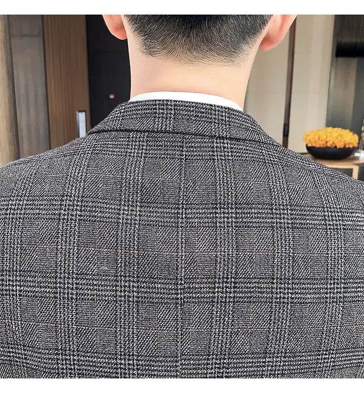 2025 Suit (Blazer+ Pants) Men's Fashion Hosts British Style Work Business Wedding Casual Art Style Elegant Gentleman Suit M-5XL - AIAZ