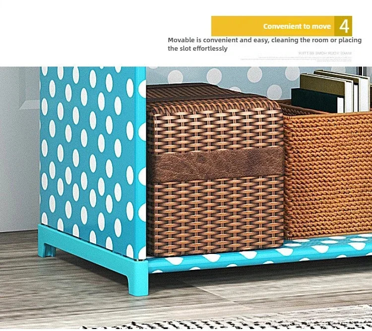Floor To Ceiling Household Simple Bookshelf, Desktop Storage Shelf, Simple Children's Bookshelf, Multi-layer Miscellaneous Shelf