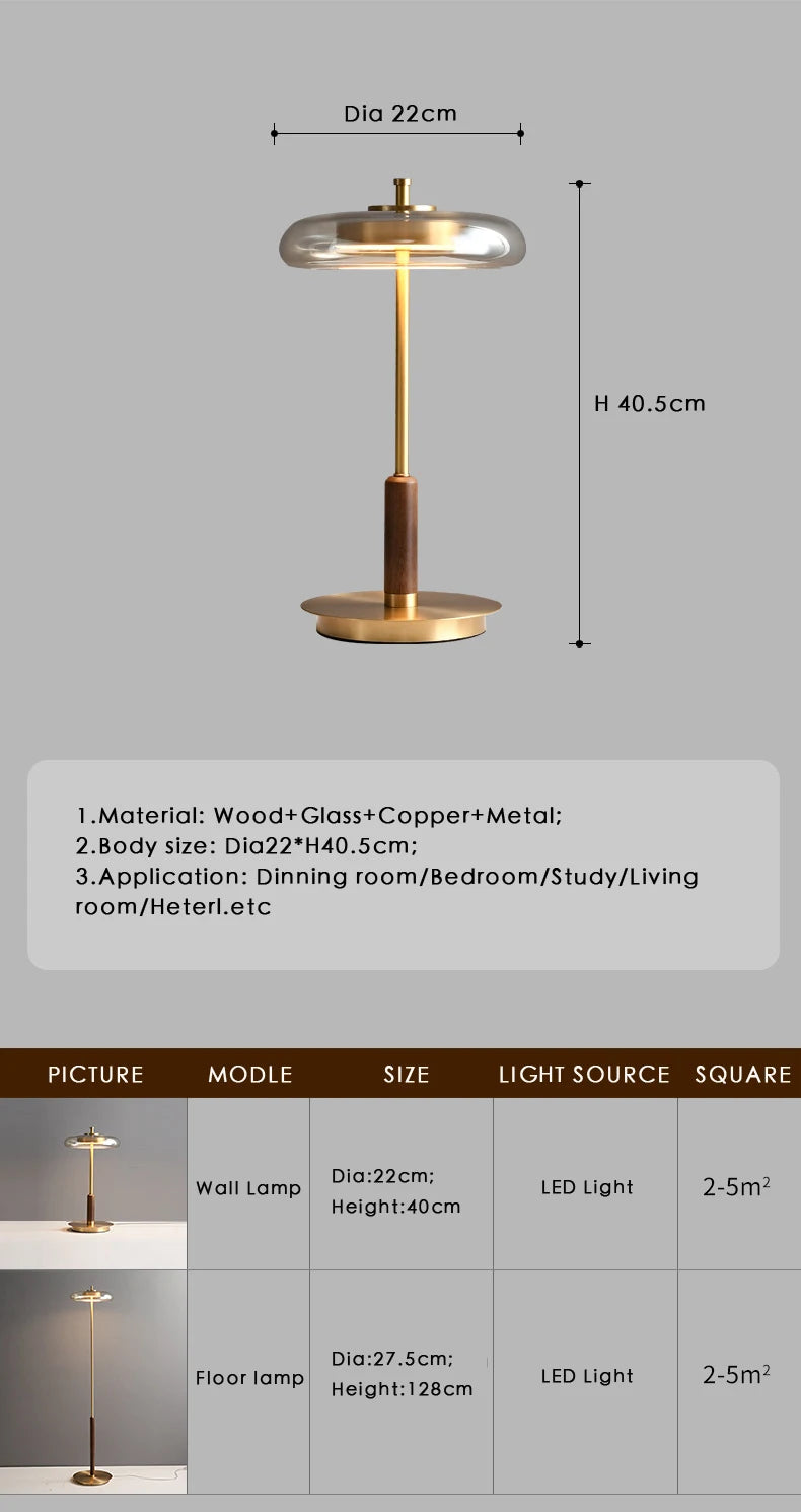 Retro Glass Floor Lamp Luxury Gold Lustre Glass Floor light for Living Room Bedroom bedside Mushroom Metal Art Design Table lamp