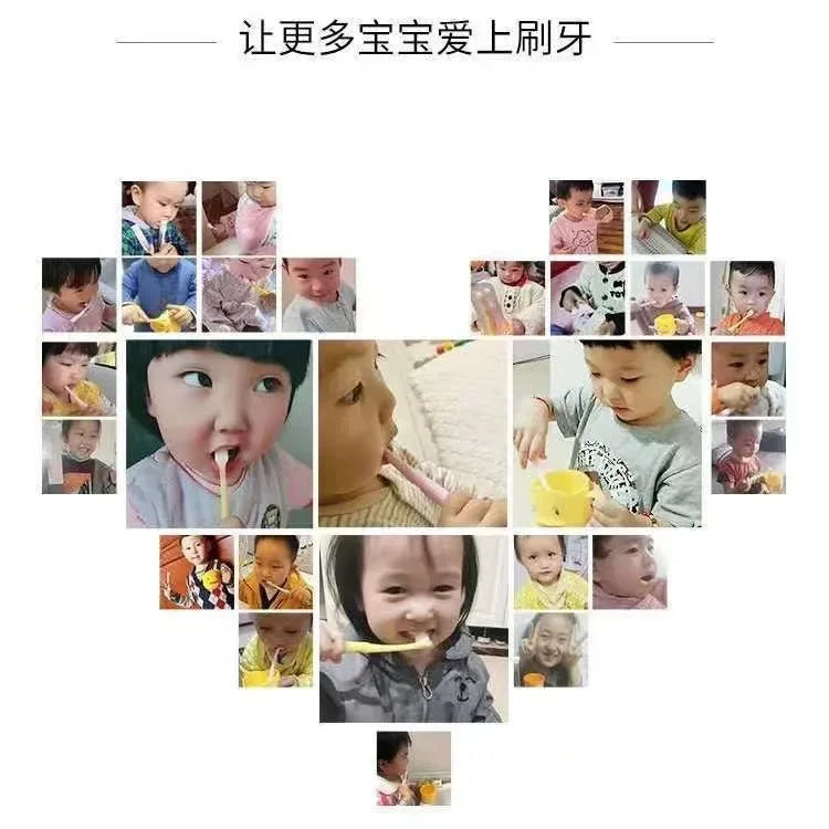 Baby Silicone Toothbrush Cartoon Handle Safety Suction Cup Toothbrush for Children Toddler Teeth Brush Dental Care 2-12 Years