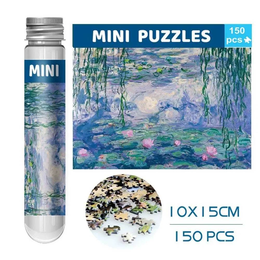 150PCS/Set Oil Painting Jigsaw Puzzles Mini Test Tube Oil Painting Jigsaw Gifts Family Educational Toys Adult Children - AIAZ