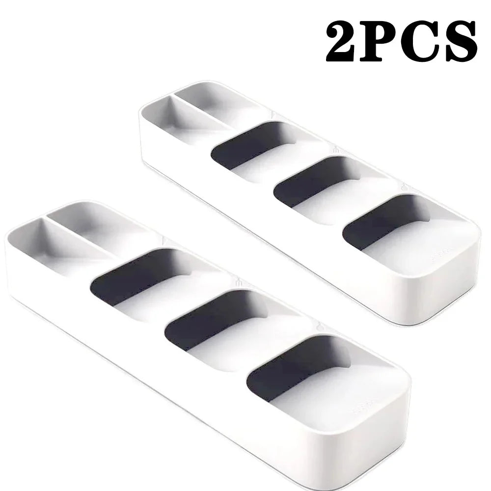 Household Kitchen Drawer Dust-proof Compartments Tableware Organization and Storage Boxes Multi-purpose Cutlery Storage Tray