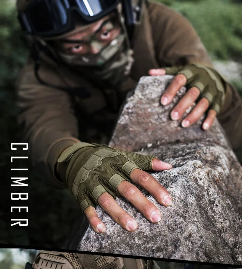 Tactical Gloves for Men and Women Half Finger Outdoor Mountaineering and Cycling Wear-resistant Breathable Riding Gloves