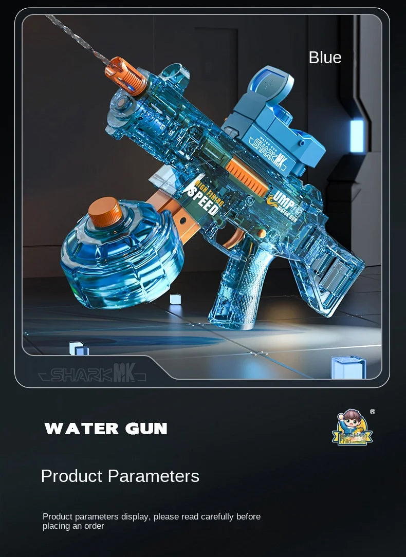 Water Guns Electric For Adults Powerful Squirt Automatic Water Suction Water Blasters Summer Outdoor Beach Toy For Kids Gift