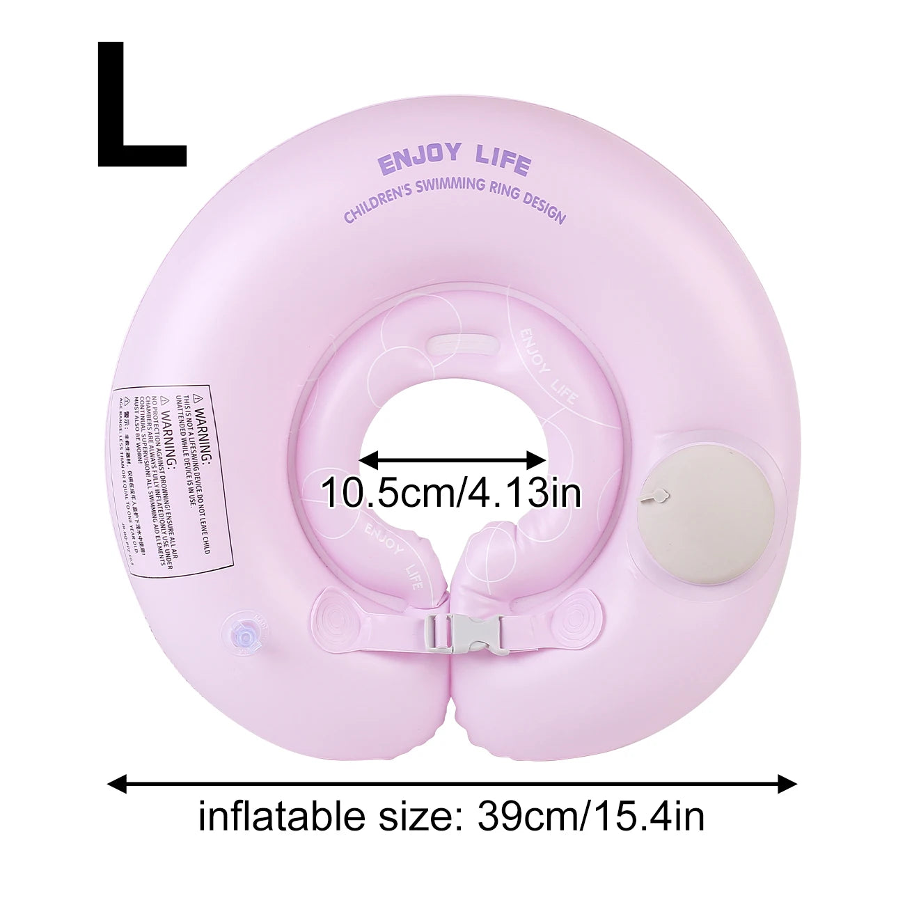 1PC Thick inflatable pump neck ring, colorful and interesting neck ring, suitable for water safety