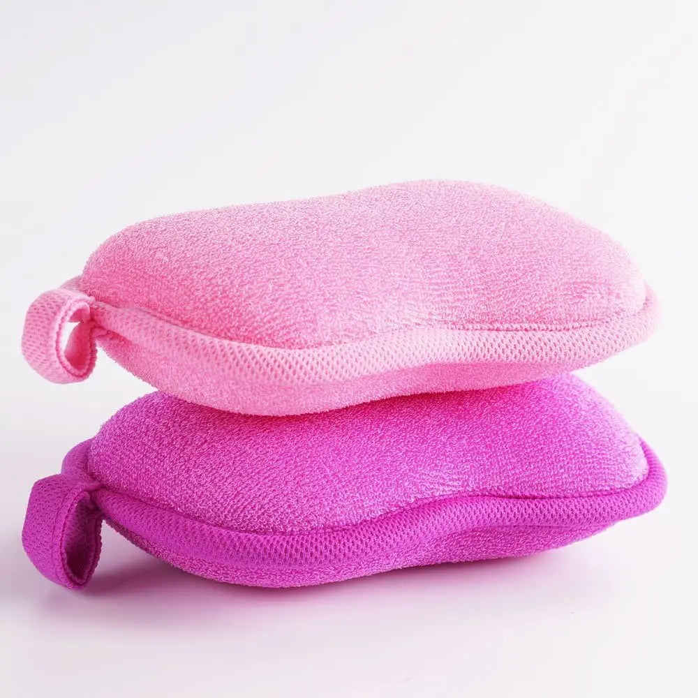 2Pcs Natural Baby Bath Sponge - Ultra Soft Baby Sponge for Bathing - Kids Bath Sponges for Infants, Toddler Bath Time