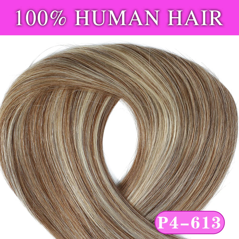 SOVO Tape in Hair Extensions 100% Remy Human Hair 20 Inch  20pcs 50G Balayage Skin Weft Tape in Extensions  12-26 inch