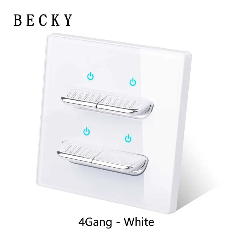 Glass Panel Wall Switch LED European 16a Socket Retro Toggle Light Switch EU UK Standard 2way Socket 1-4gang USB Home Decoration