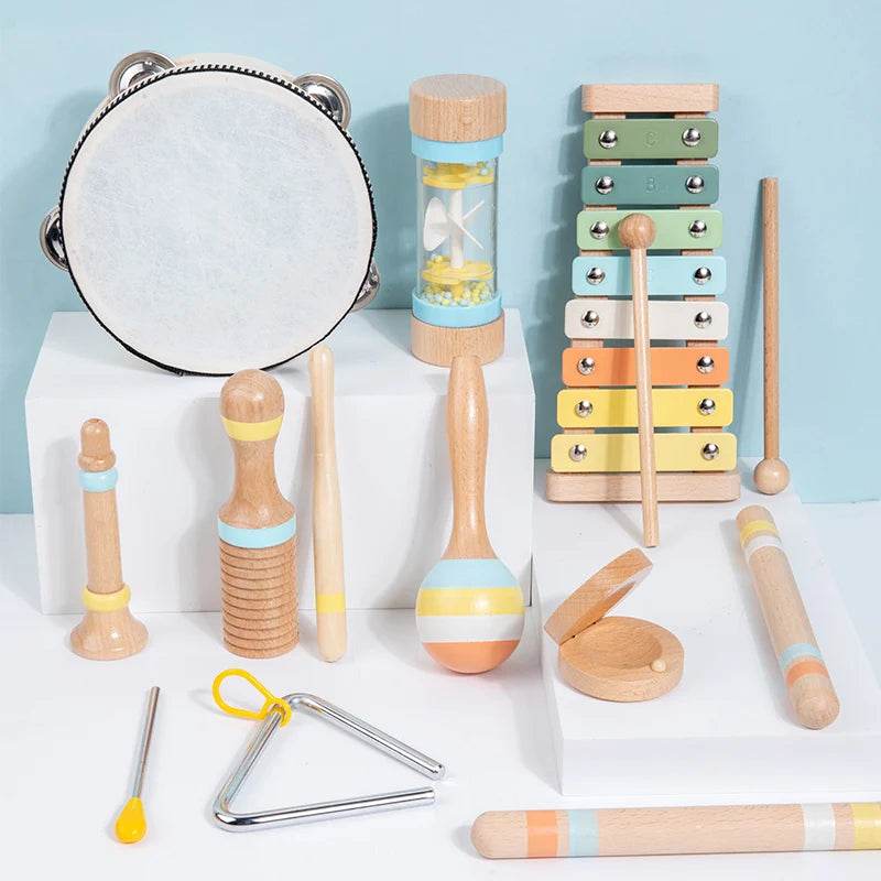 Interactive Musical Toy Wooden Toys Child Percussion Instruments Early Educational Toys Birthday Gifts for Toddlers Girl Boy - AIAZ