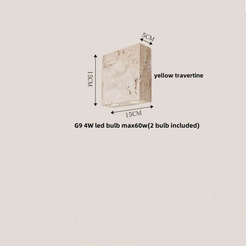 IWHD Yellow Cave Stone LED Wall Lamp Sconce Pull Chain Dining Room Coffee Nordic Modern Simple White Glass Stair Light Fixtures