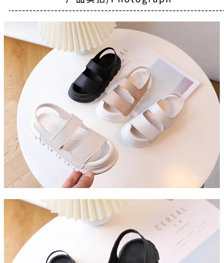 Kids Sandals Children Summer Beach Shoes for Boys Girls Toddlers Little Boy Sandals Fashion 2023 New Toes-covered Anti-kick Soft