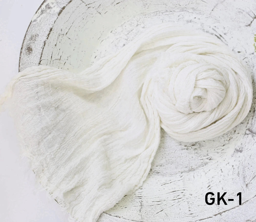 Newborn Cheesecloth Wrap Baby Photography Props Posing Fabric Cotton Stretch Blanket Hand Dyed Newborn Layer Wrap