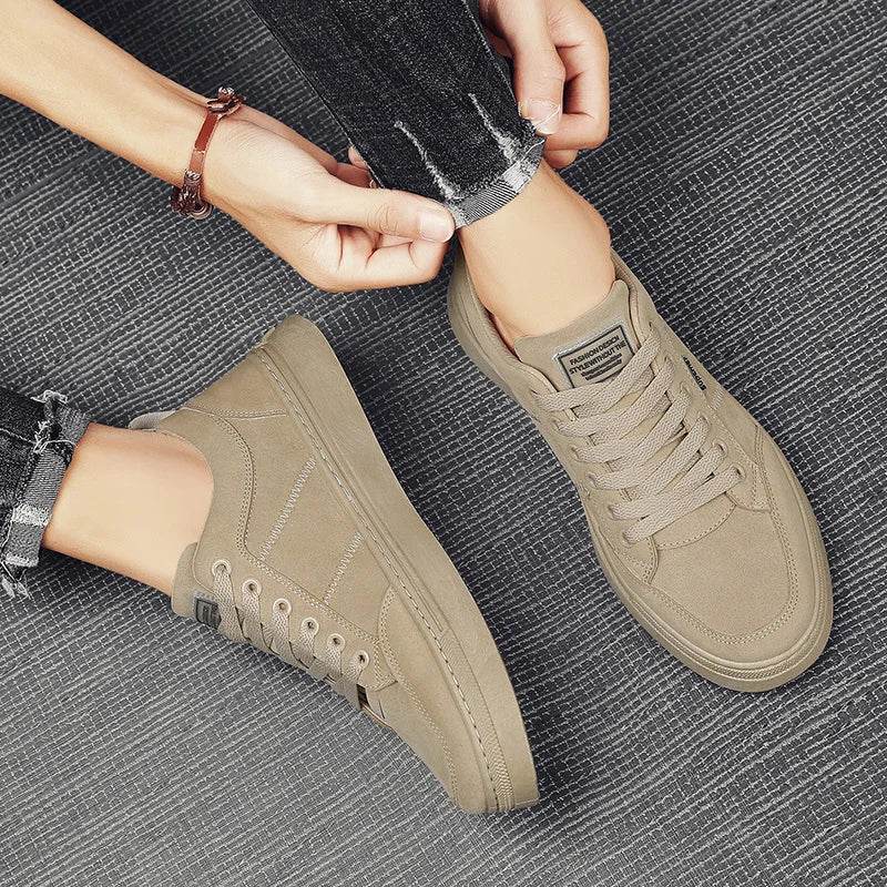 Men's Shoes 2025 New Spring Work Safety Shoes, Anti-slip, Wear-resistant, Versatile Casual Sports Work Shoes, Men's Board Shoes - AIAZ