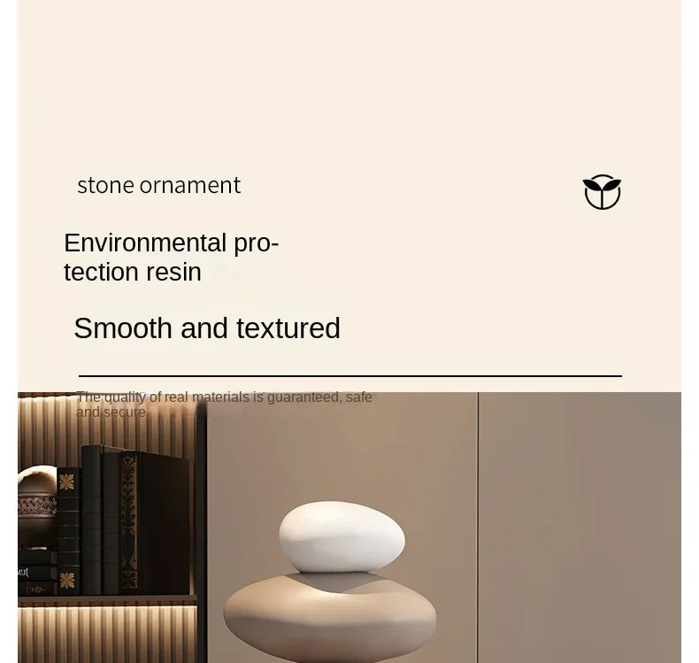 Modern Art Feng Shui Stone Resin Sculpture Wine Cabinet Decor Living Room Desktop Home Decoration Stone Statue Model Figurines