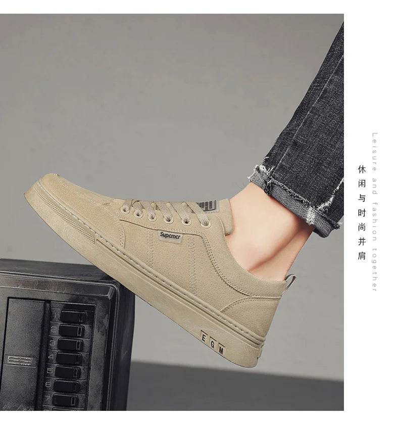 Men's Shoes 2025 New Spring Work Safety Shoes, Anti-slip, Wear-resistant, Versatile Casual Sports Work Shoes, Men's Board Shoes - AIAZ