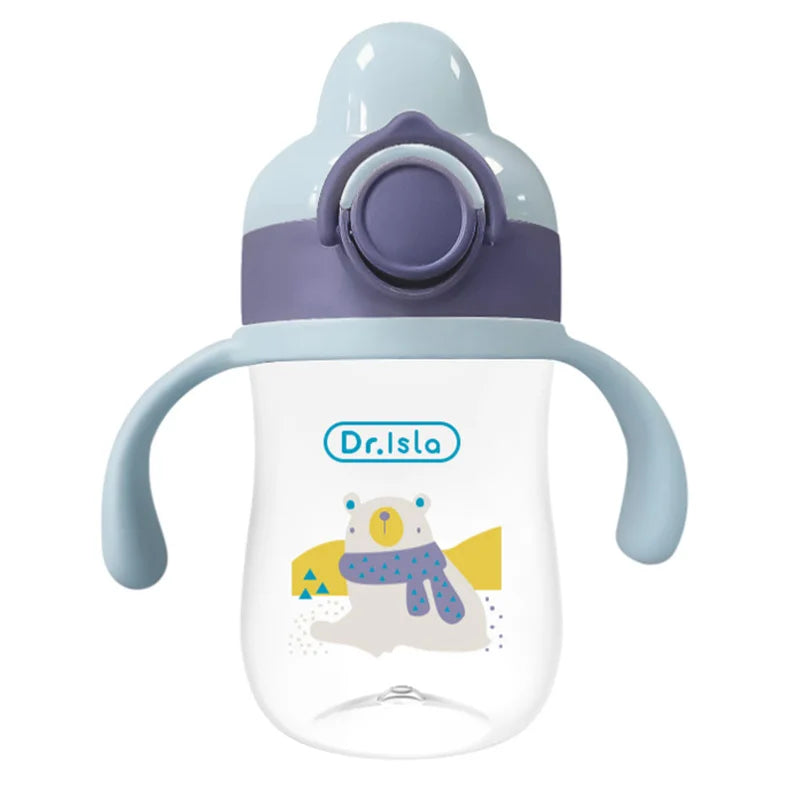 MAMIJOY Baby Bottle 300ML Baby Feeding Cup With Straw Children Learn Feeding Drinking Bottle Kids Training Cups BPA Free