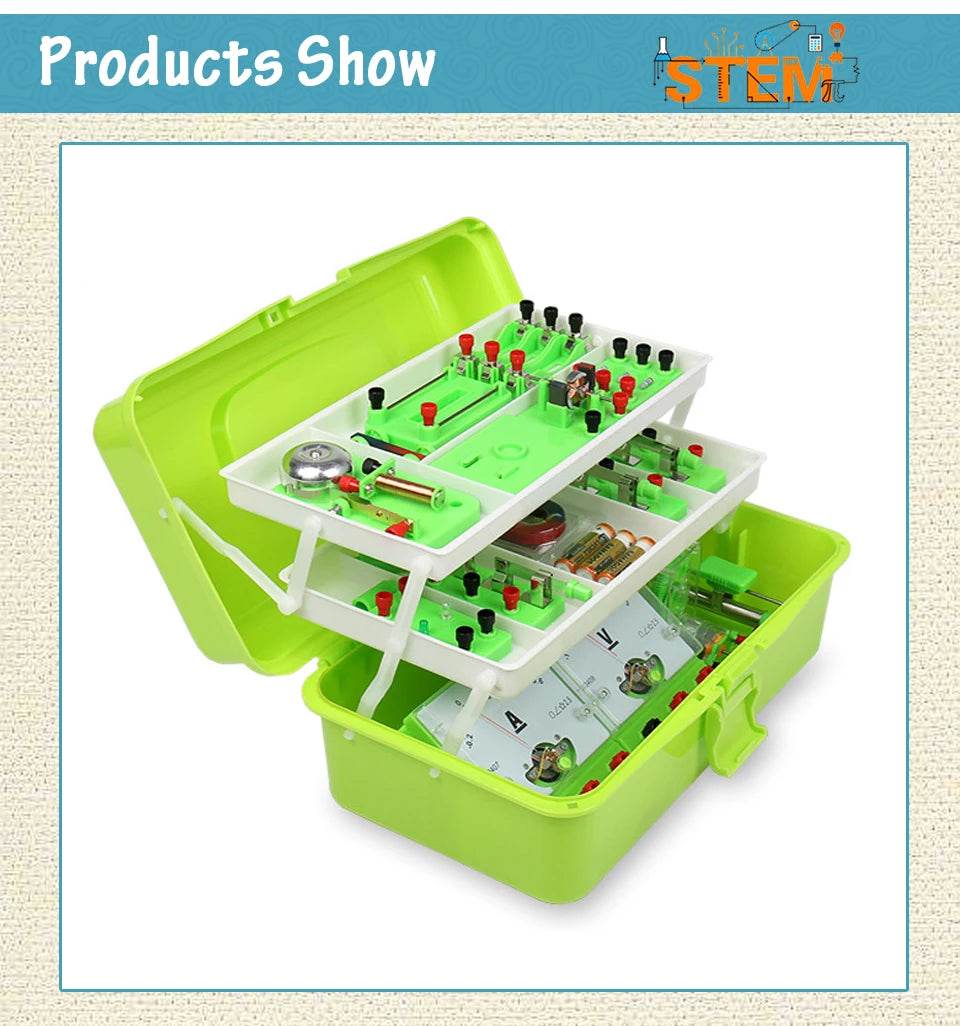 Physics Labs Basic Electricity Discovery Circuit Magnetism Experiment Kits Science Education Toy for Junior Senior High School - AIAZ