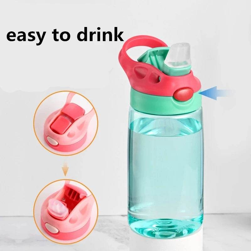 DIY Children Water Bottles Portable 480ML Personalized Outdoor Safety Plastic Drinking Cup For Birth Gift Free Customize Names - AIAZ