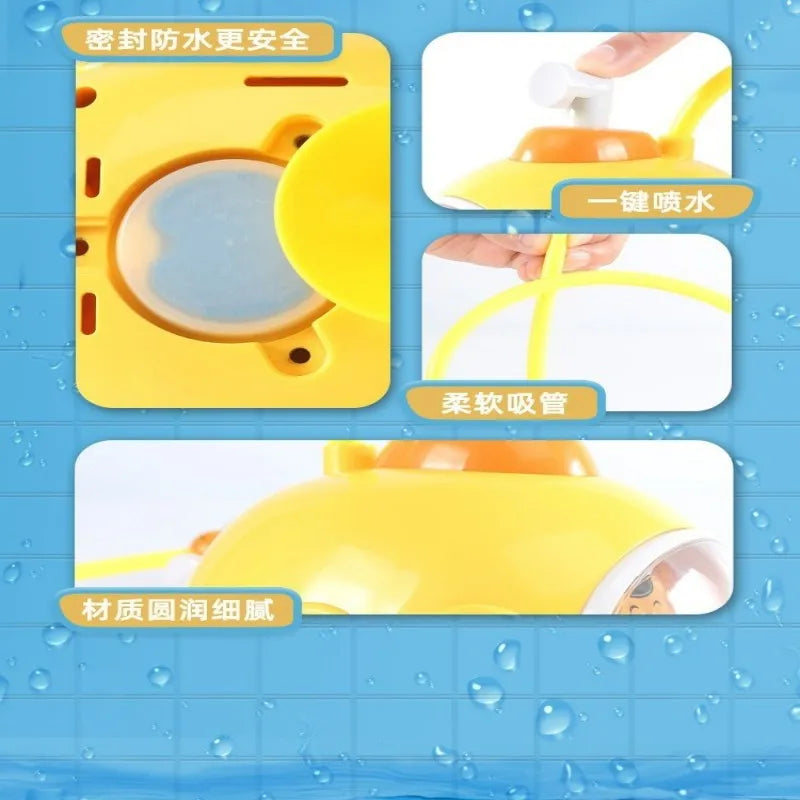Radish Submarine Shower Baby Bath Toy Infant Play Electric Shower Children Play Water Bath Artifact