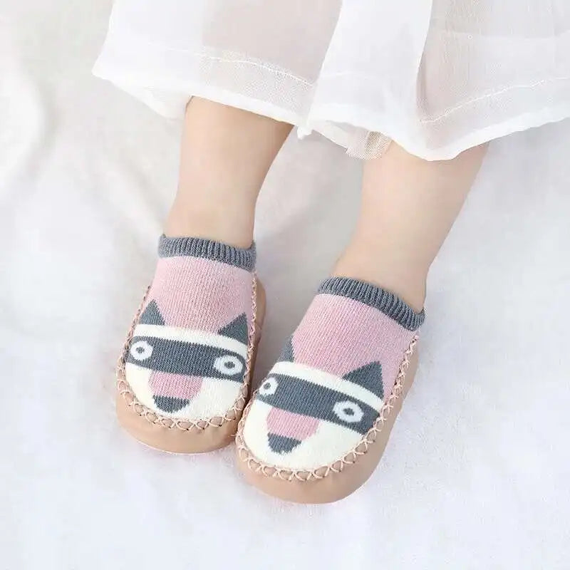 1 Pair Fashion Cute Baby Socks With Rubber Soles Infant Spring Autumn Winter Children Floor Socks Shoes Anti Slip Soft Sole Sock