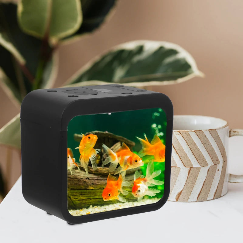 Creative aquarium LED decoration small aquarium fish tank betta transparent fish tank LED light goldfish small fish tank