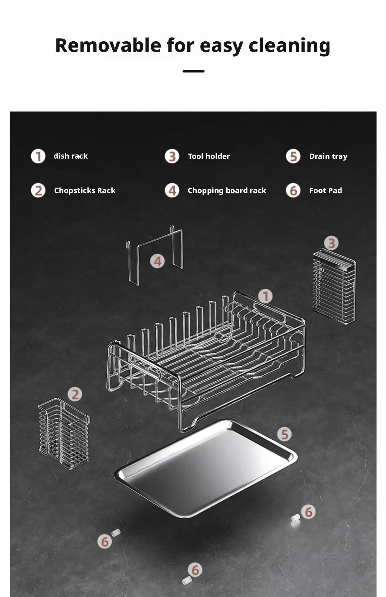 Dish Drain Rack Holder 304 Stainless Steel Bowl Drainer Tableware Cup Drying Rack Kitchen Accessories Storage Organizer Shelf
