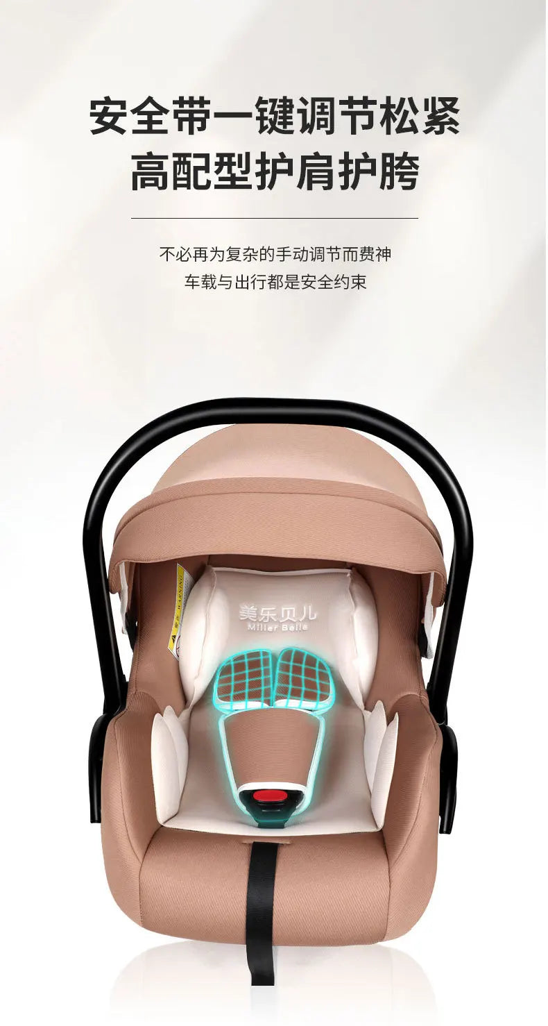 Newborn Safety Seat Child Baby Car Baby Stroller with Portable Carrying Basket To Coax Sleep Rocking Chair