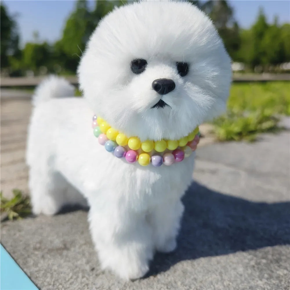Dogs Necklace Extension Chain Design Pet Collar Fashion Dogs Faux Pearls Necklace Loop DIY Cat Dog Grooming Accessory