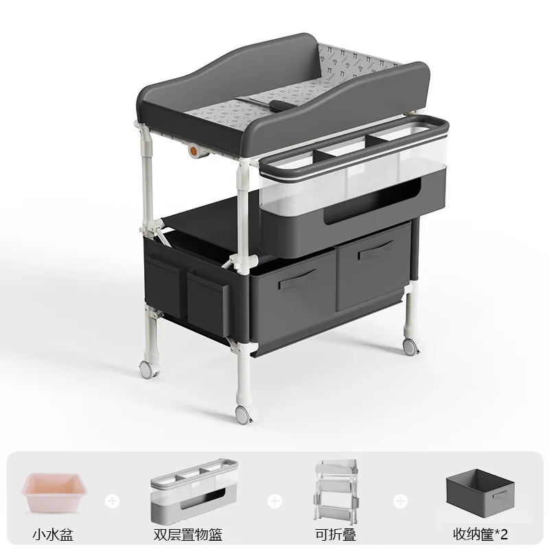 Diaper Table Baby Care Table Portable Multifunctional Foldable Shampooable Baby Diaper Table